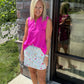 Play All Day Zip Tank- Magenta