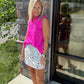 Play All Day Zip Tank- Magenta