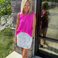 Play All Day Zip Tank- Magenta