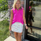 Play All Day Zip Tank- Magenta