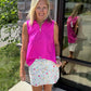 Play All Day Zip Tank- Magenta