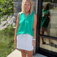 Play All Day Zip Tank- Green
