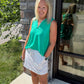 Play All Day Zip Tank- Green