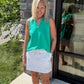 Play All Day Zip Tank- Green