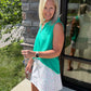 Play All Day Zip Tank- Green