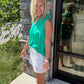 Play All Day Zip Tank- Green