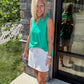 Play All Day Zip Tank- Green