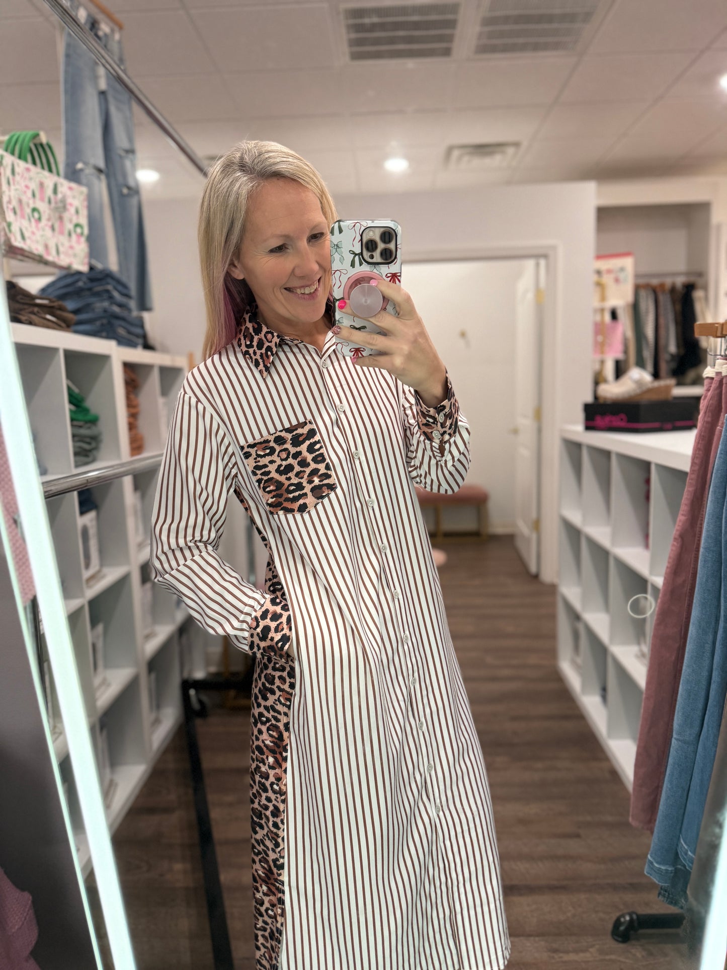 Wild Stripe Midi Dress