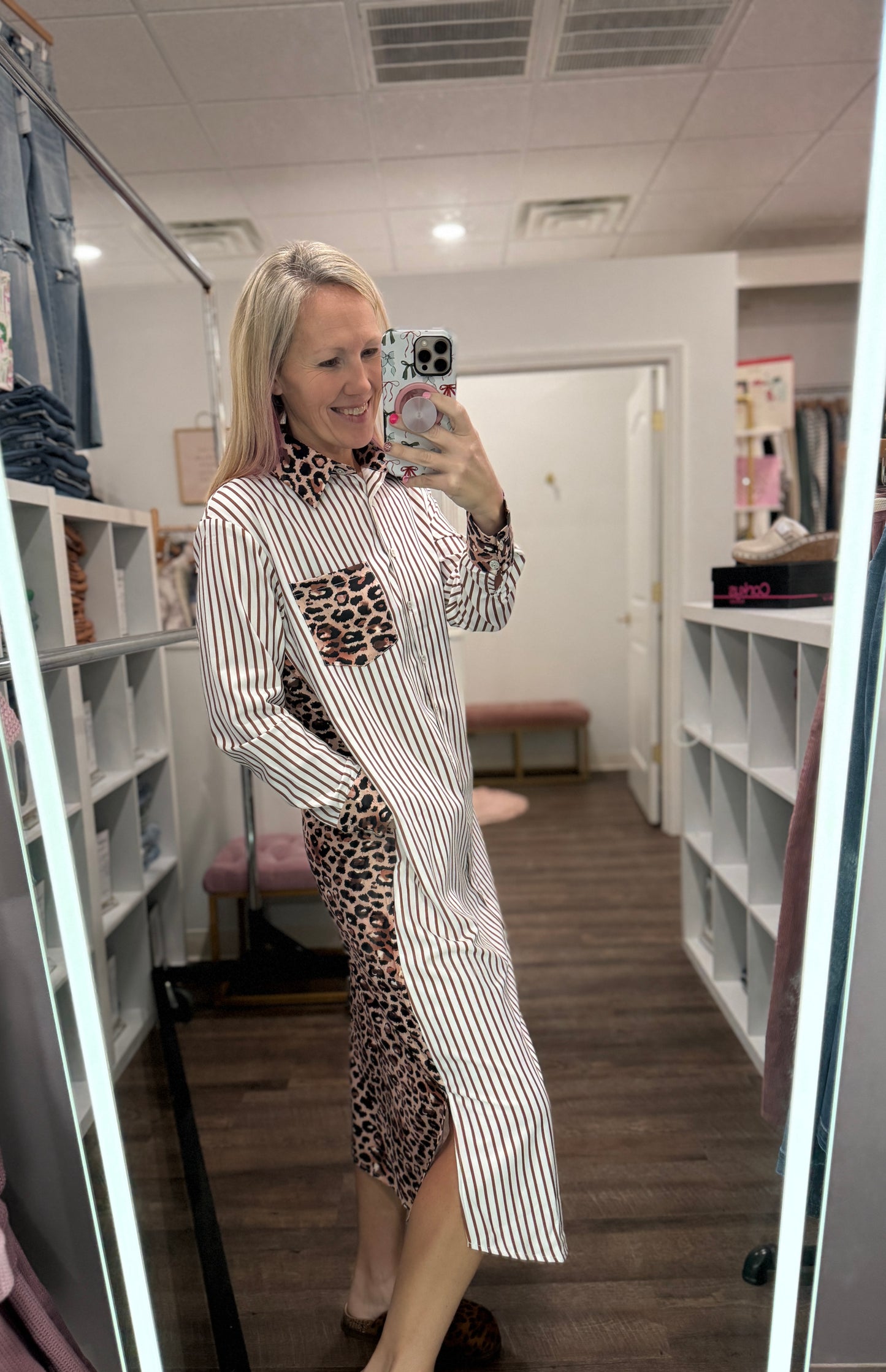 Wild Stripe Midi Dress