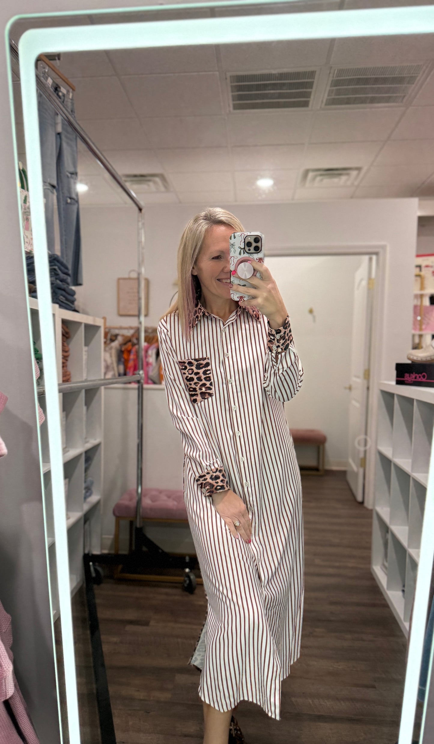 Wild Stripe Midi Dress