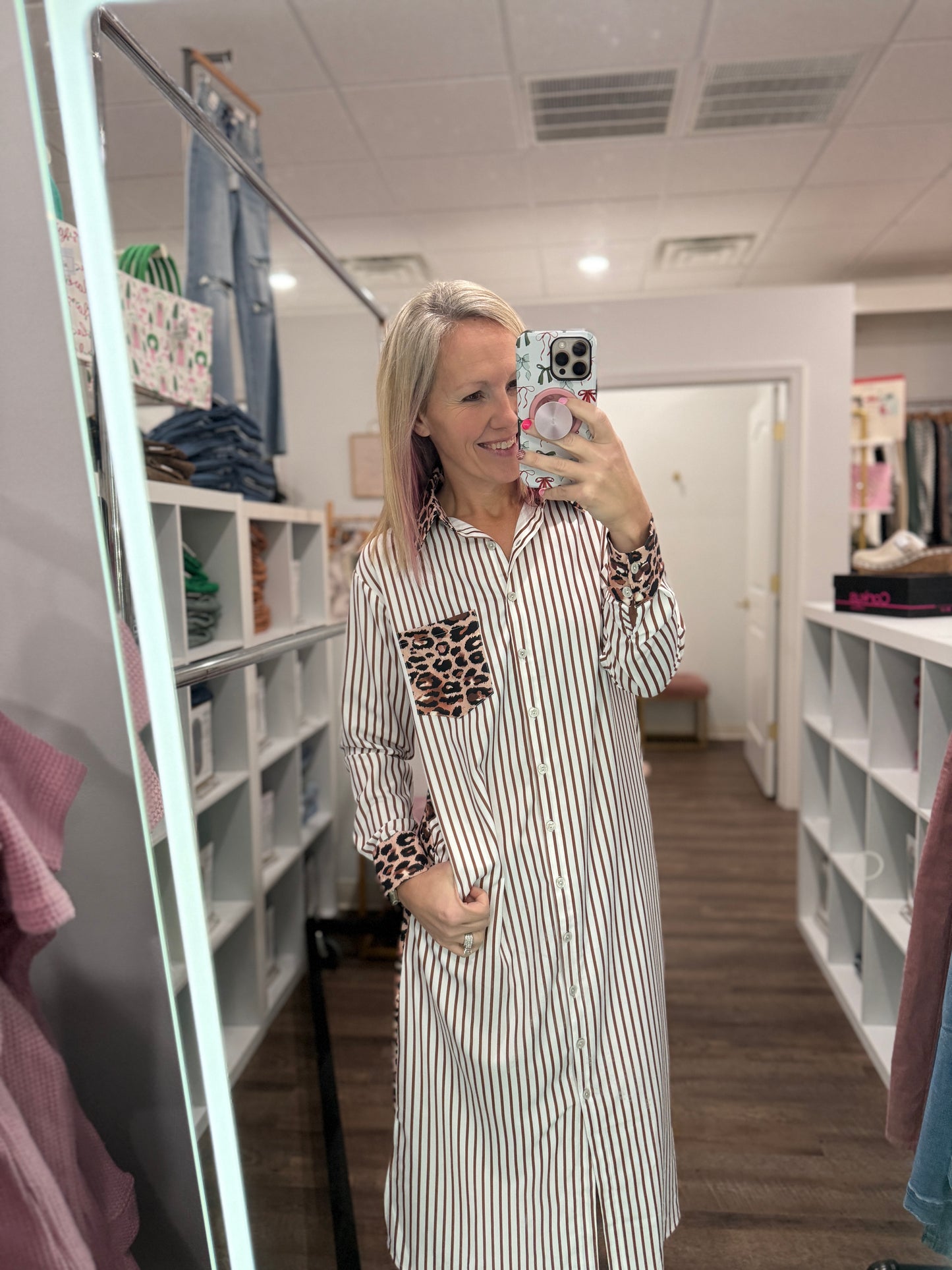 Wild Stripe Midi Dress