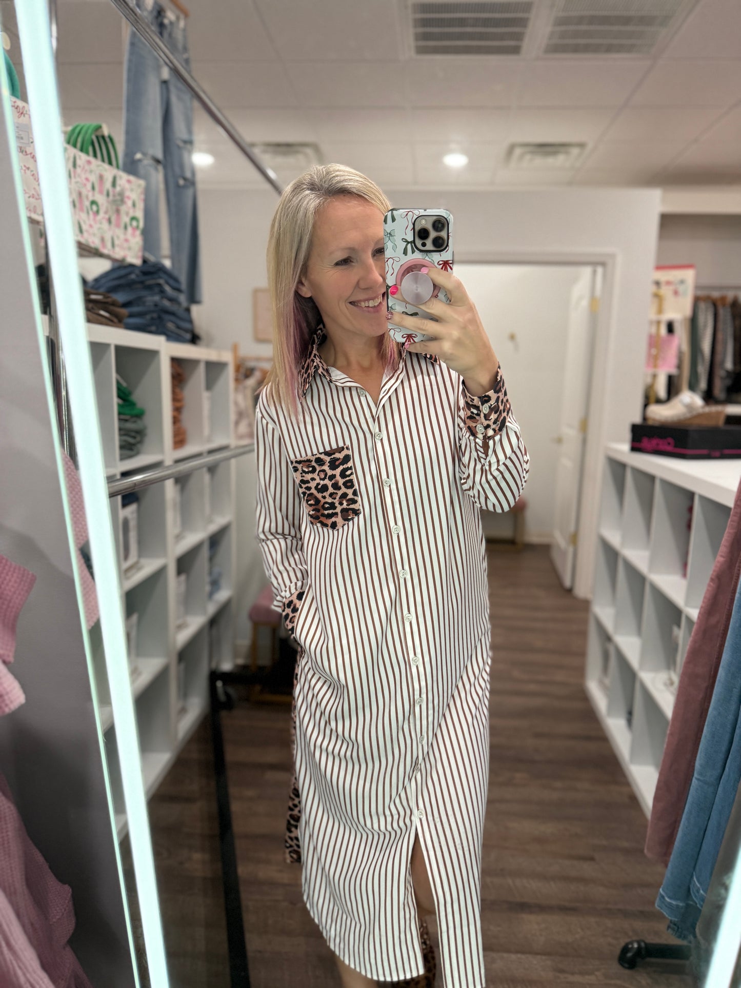 Wild Stripe Midi Dress