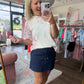 Solid Navy Skort