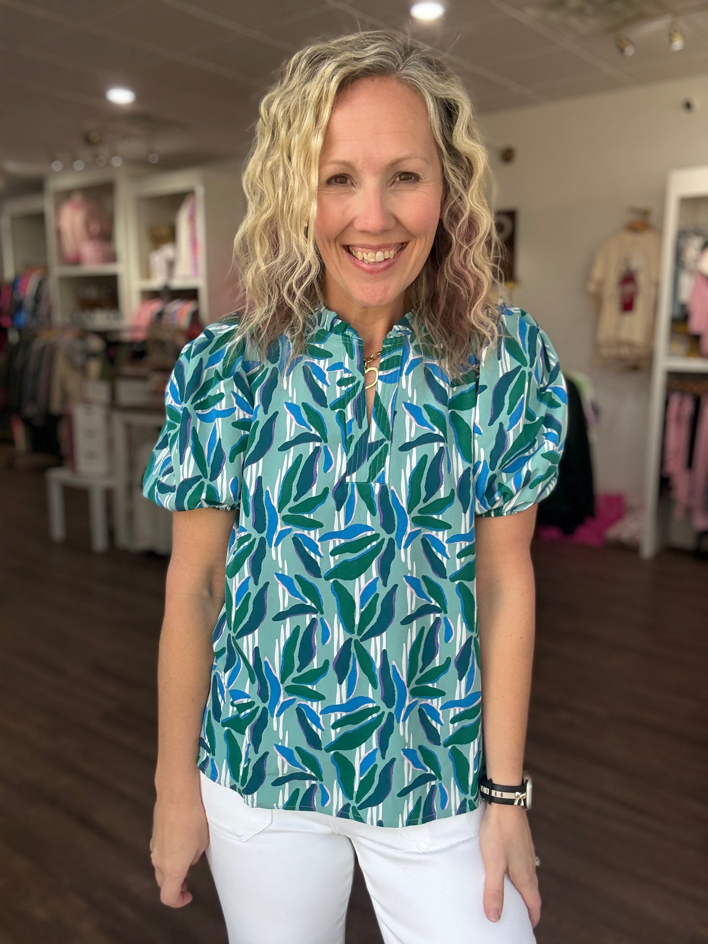 Cool Waters Blue Top