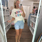 Blue Gingham Check Short