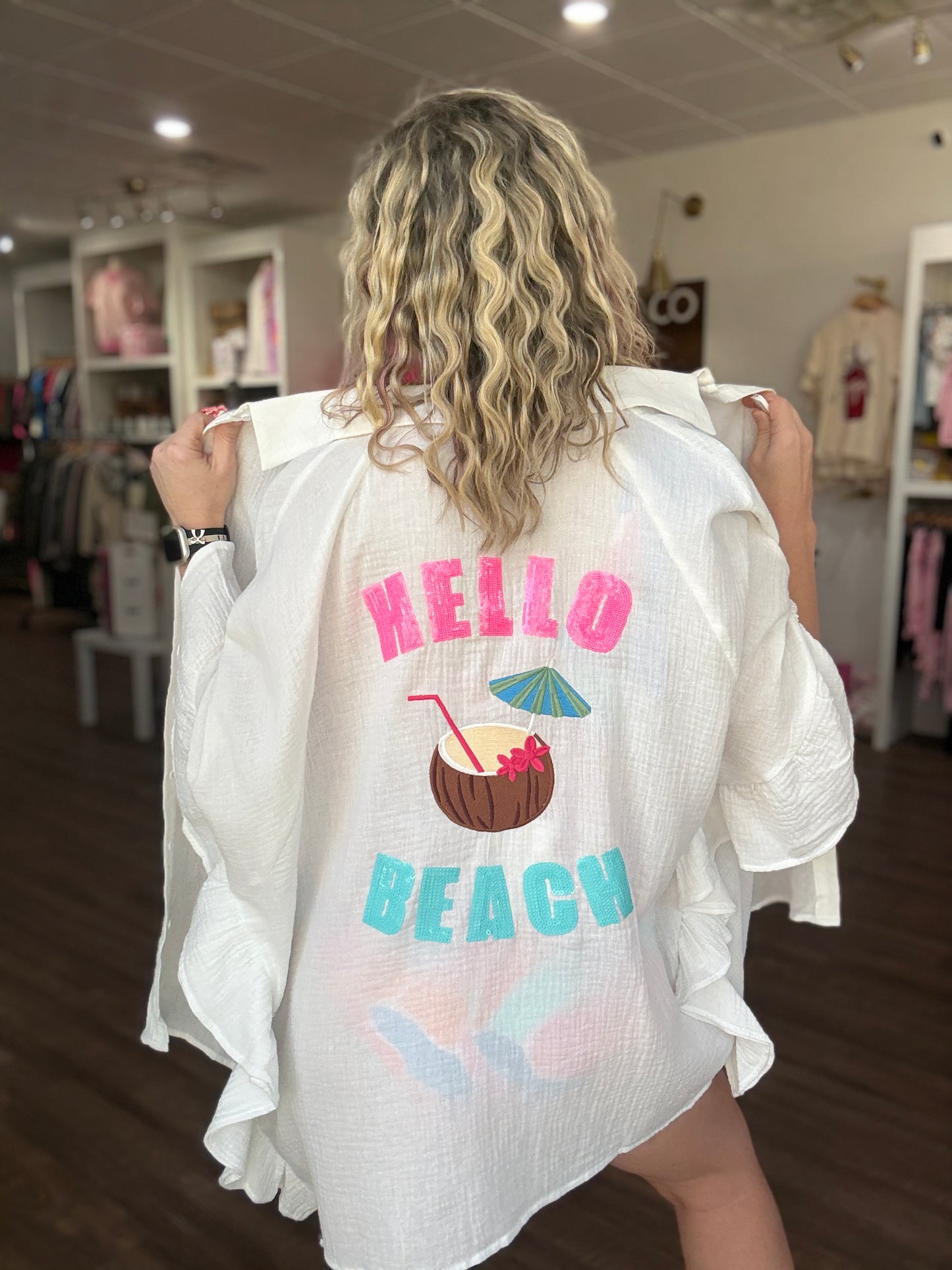 Hello Beach Coverup
