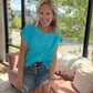 Breezy Back Tee- Blue