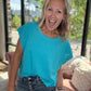 Breezy Back Tee- Blue