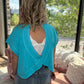 Breezy Back Tee- Blue
