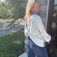 Twice as Nice Terry Top- Oatmeal