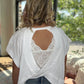 Breezy Back Tee- White