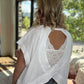 Breezy Back Tee- White