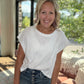 Breezy Back Tee- White