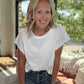Breezy Back Tee- White