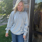 Twice as Nice Terry Top- Gray