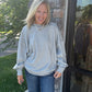 Twice as Nice Terry Top- Gray