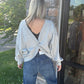 Twice as Nice Terry Top- Gray