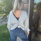 Twice as Nice Terry Top- Gray