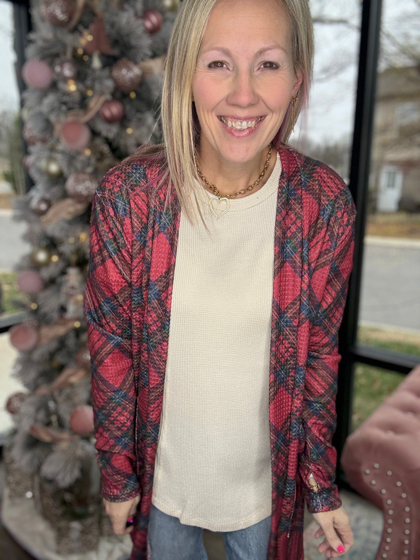 Cream Block Cozy Tee