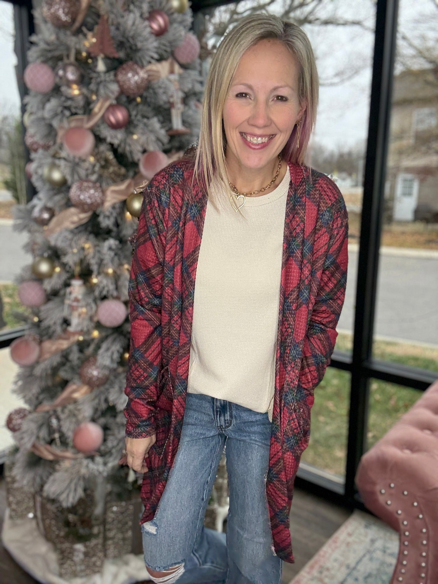 Cream Block Cozy Tee