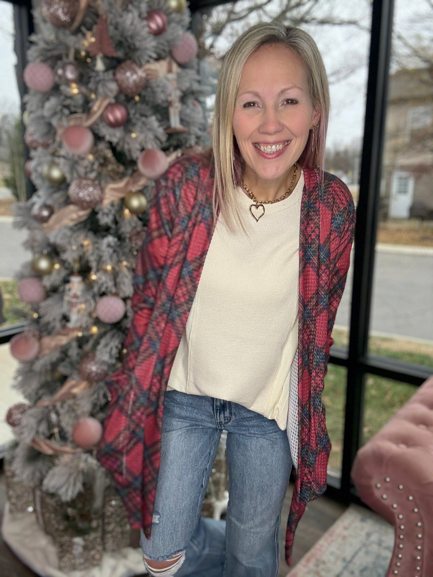 Cream Block Cozy Tee