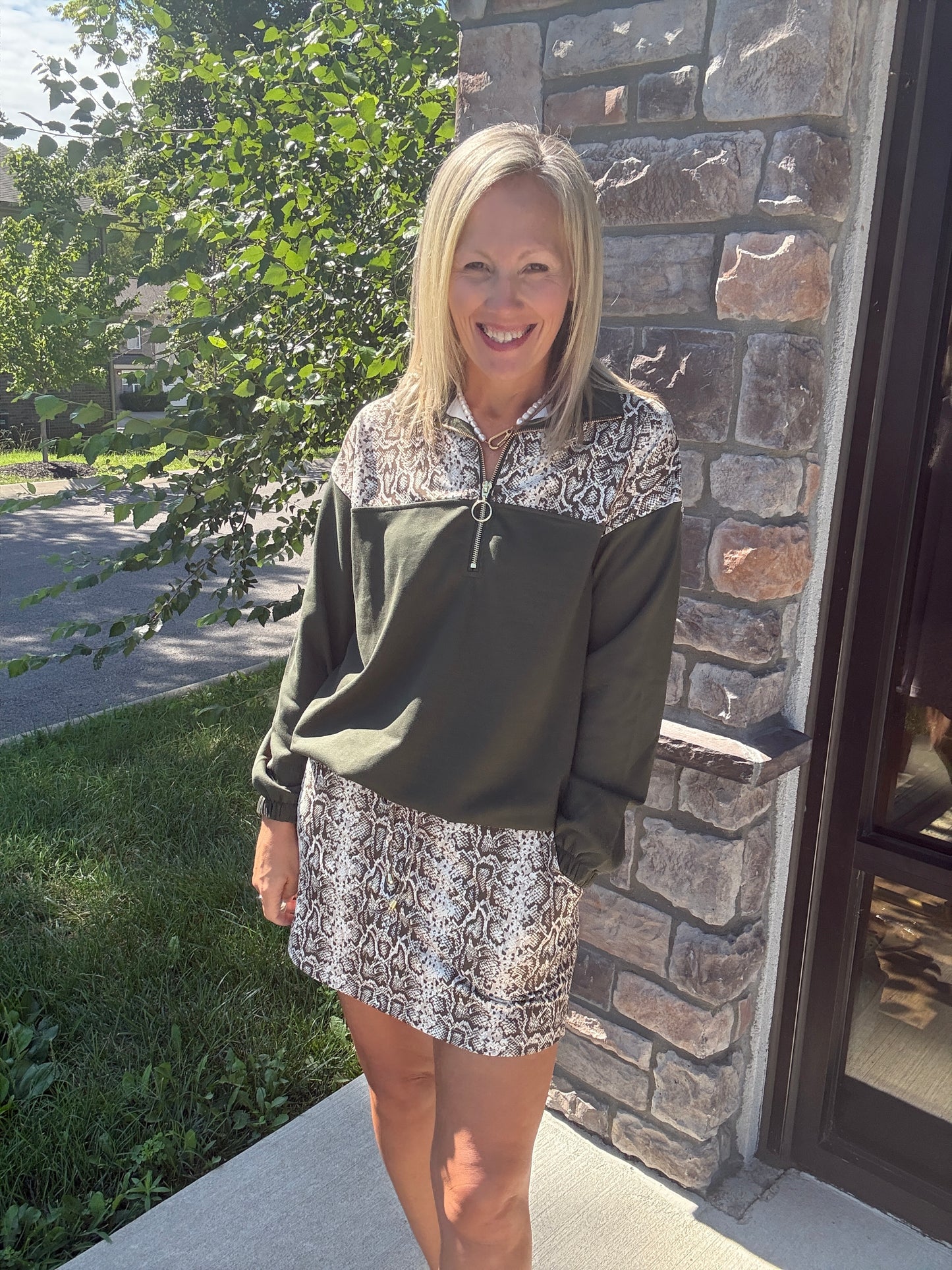 Sylvie Snake Skort