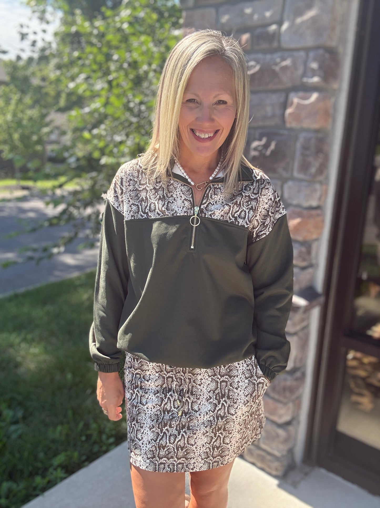 Sylvie Snake Skort