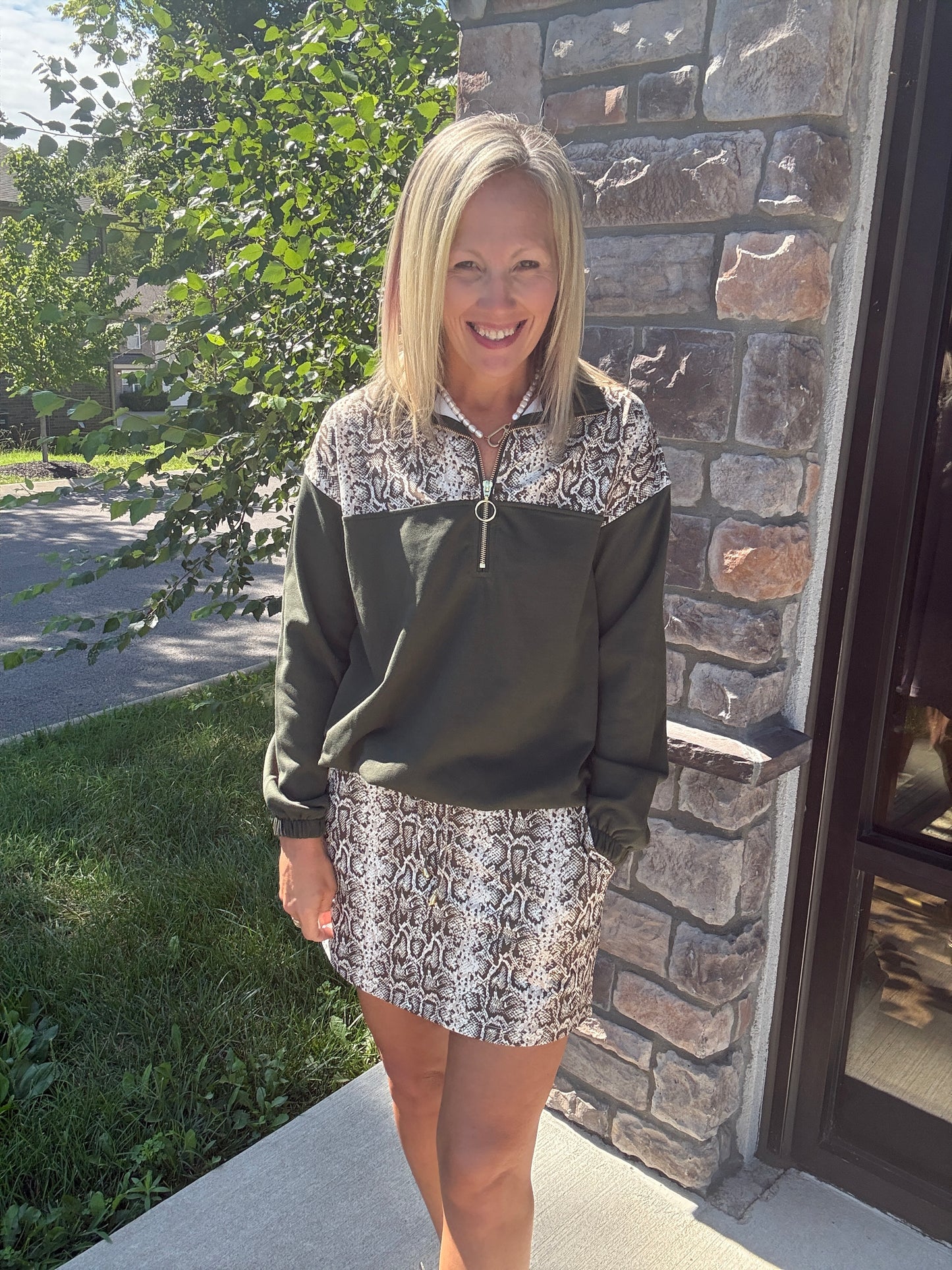 Sylvie Snake Skort