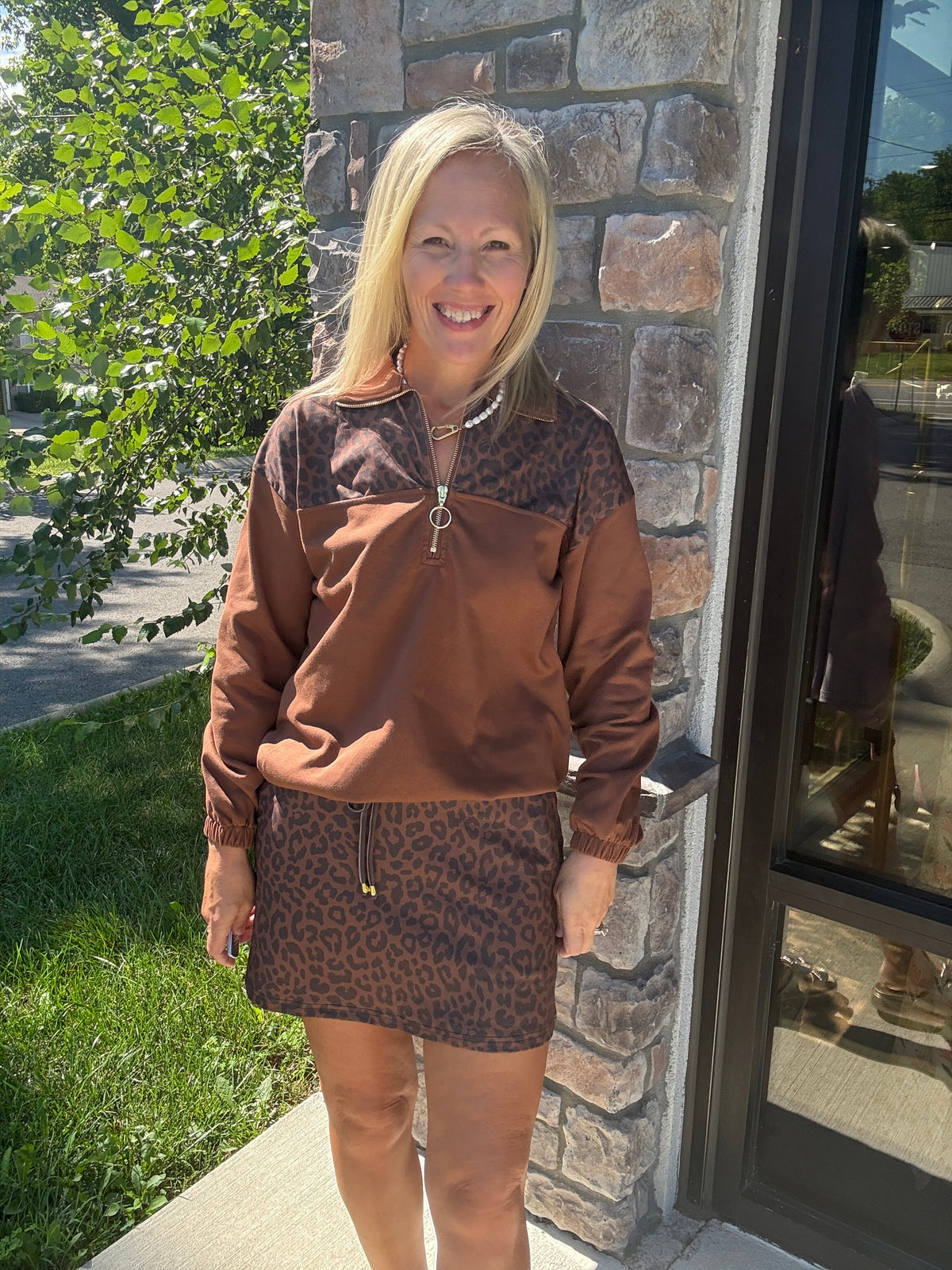 Cocoa Leopard Skort