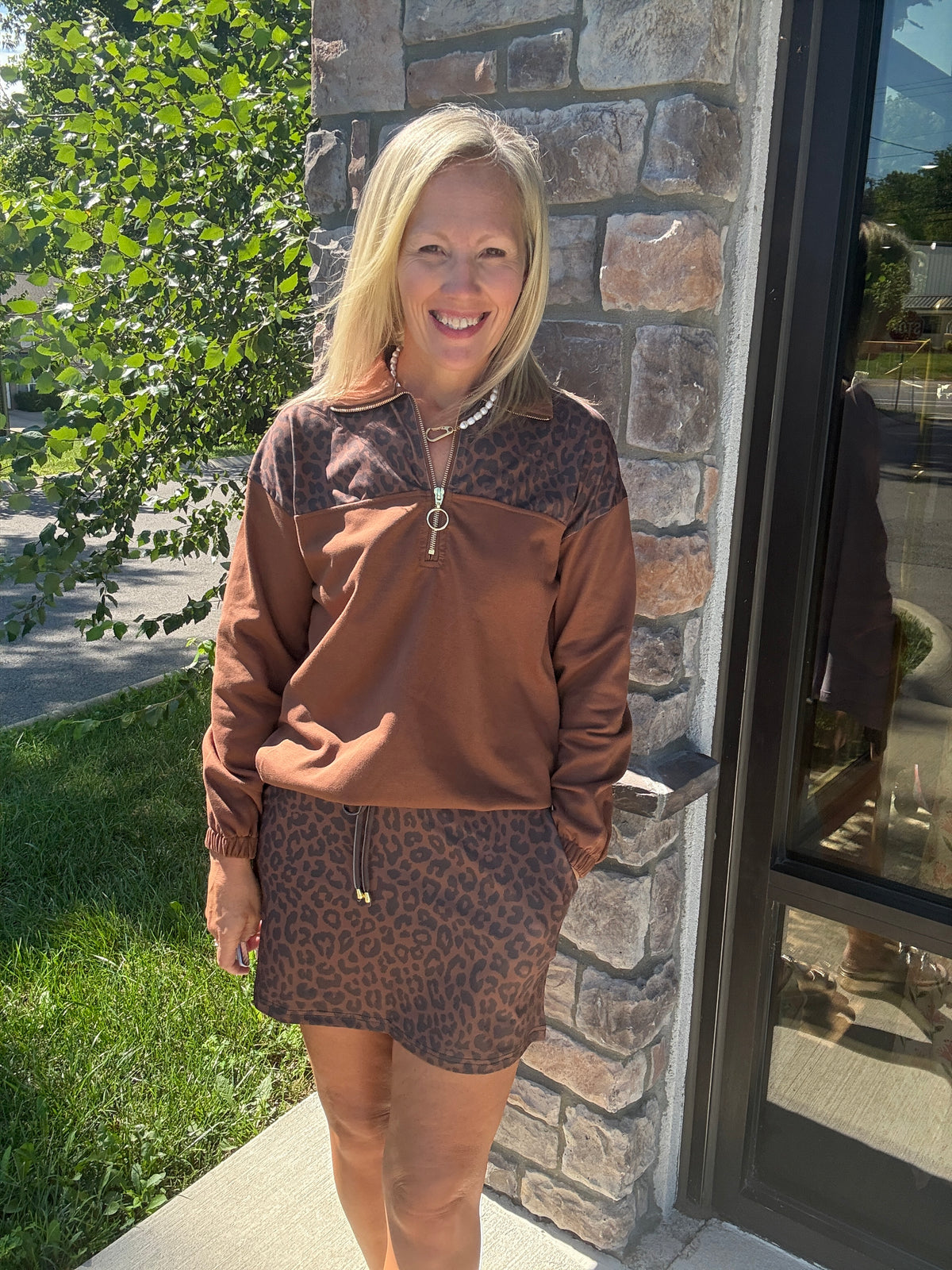 Cocoa Leopard Skort