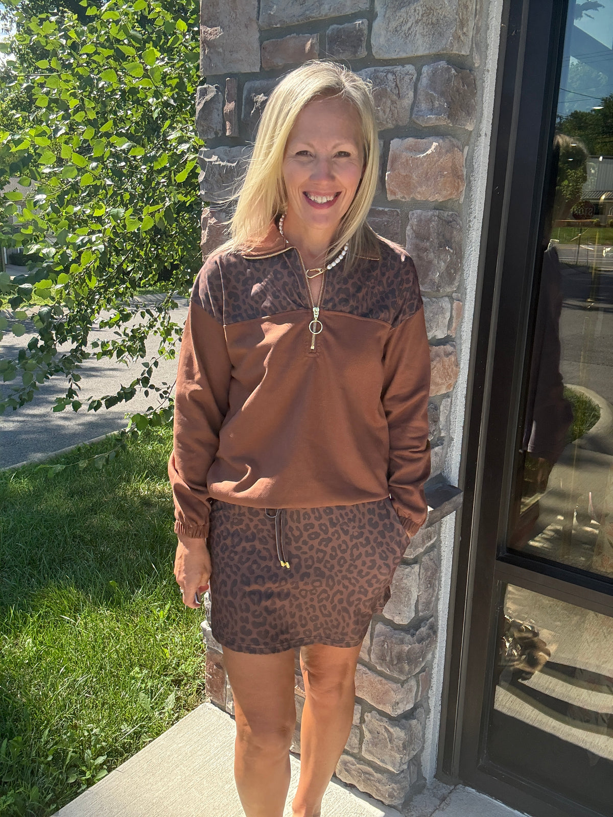 Cocoa Leopard Skort