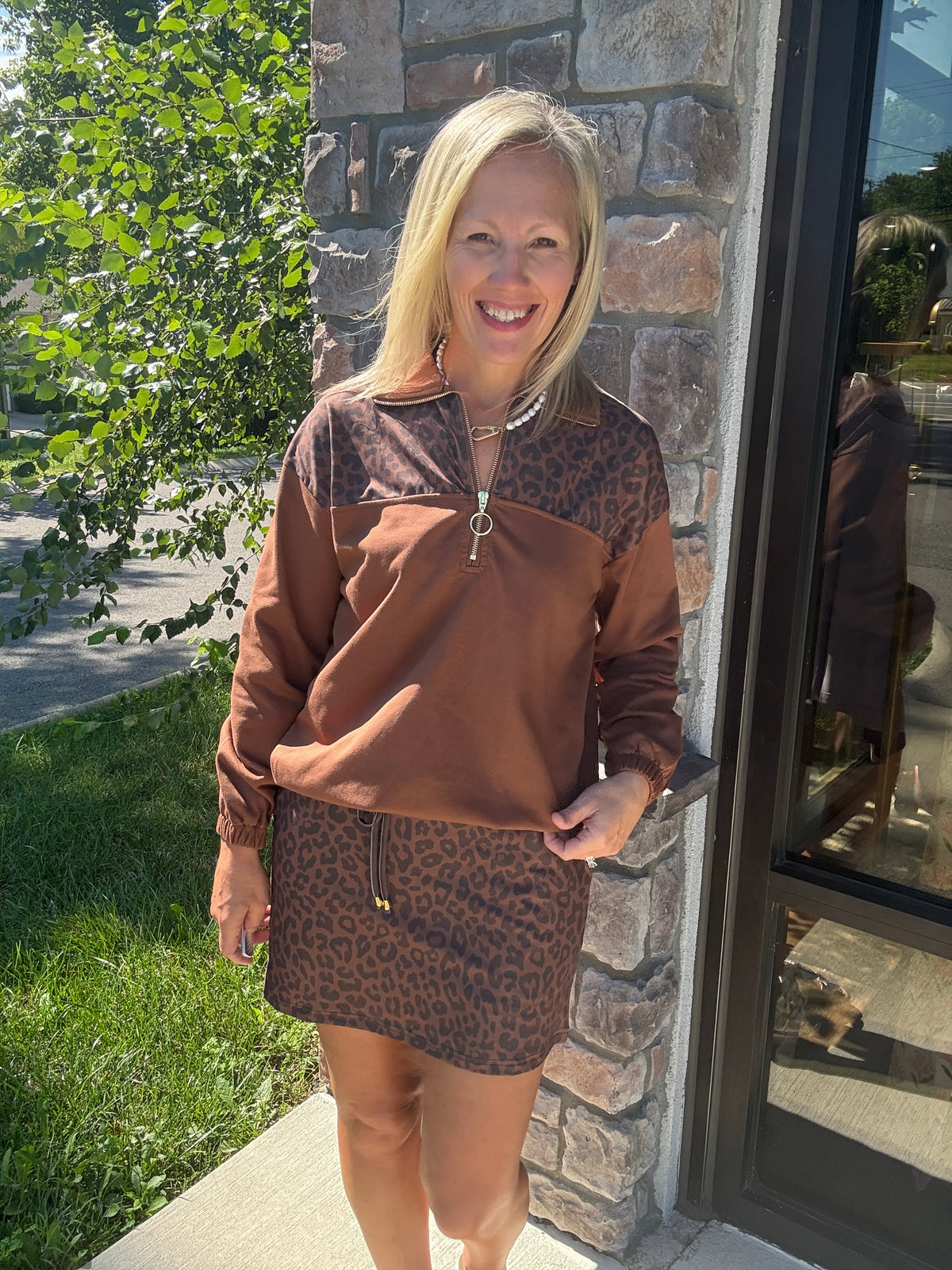 Cocoa Leopard Skort