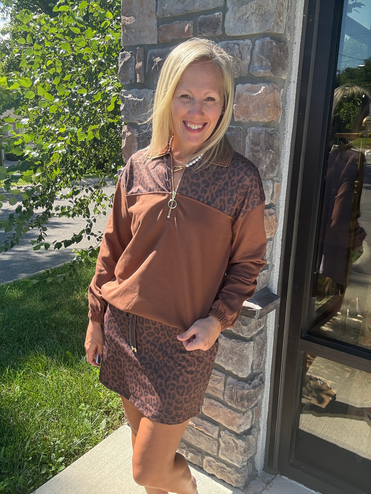Cocoa Leopard Skort