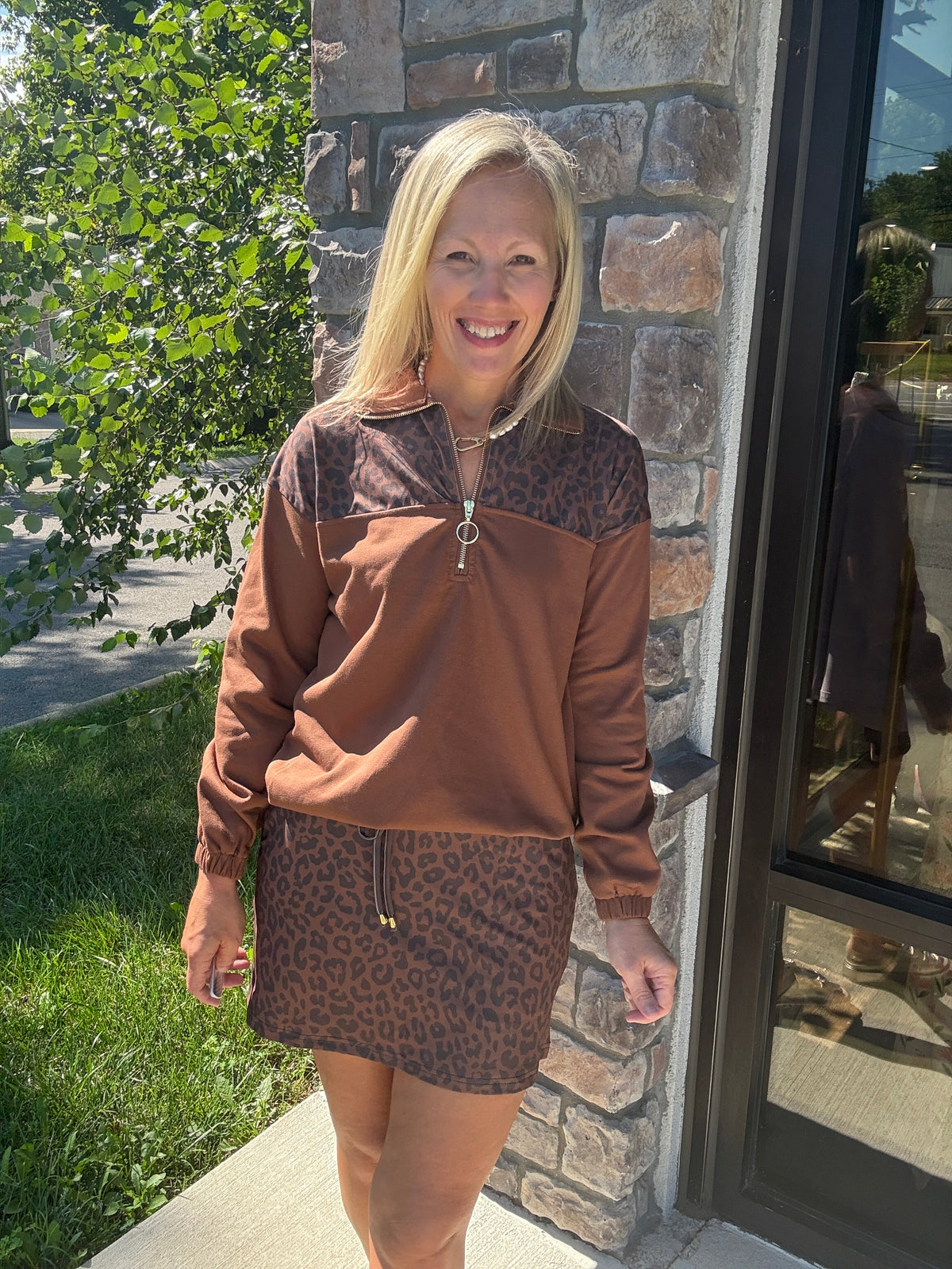 Cocoa Leopard Skort