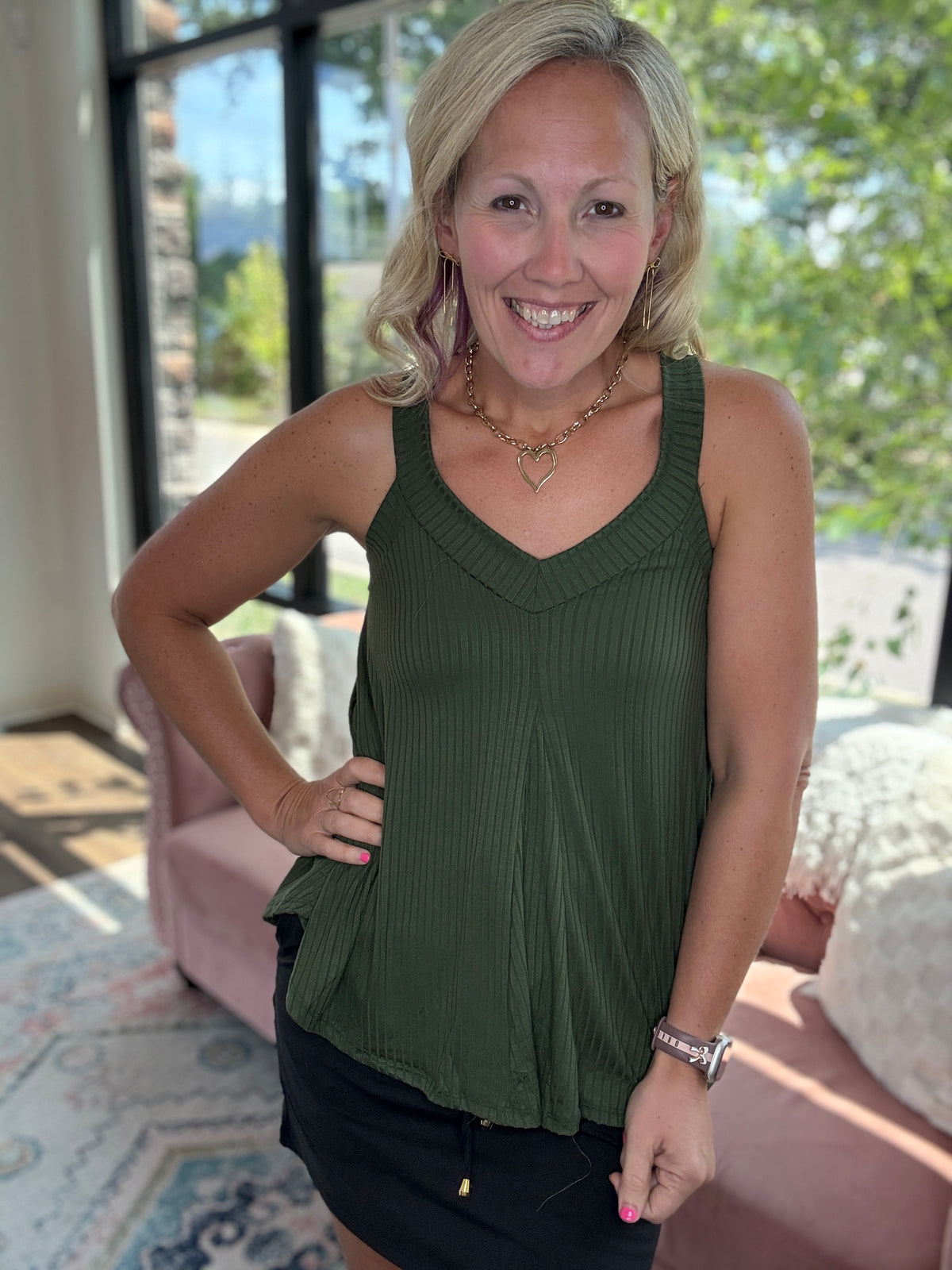 Kinsley Tank- Olive