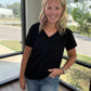 Sadie Boyfriend Tee- Black