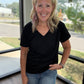 Sadie Boyfriend Tee- Black