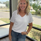 Sadie Boyfriend Tee- White