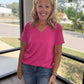 Sadie Boyfriend Tee- Pink