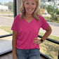 Sadie Boyfriend Tee- Pink